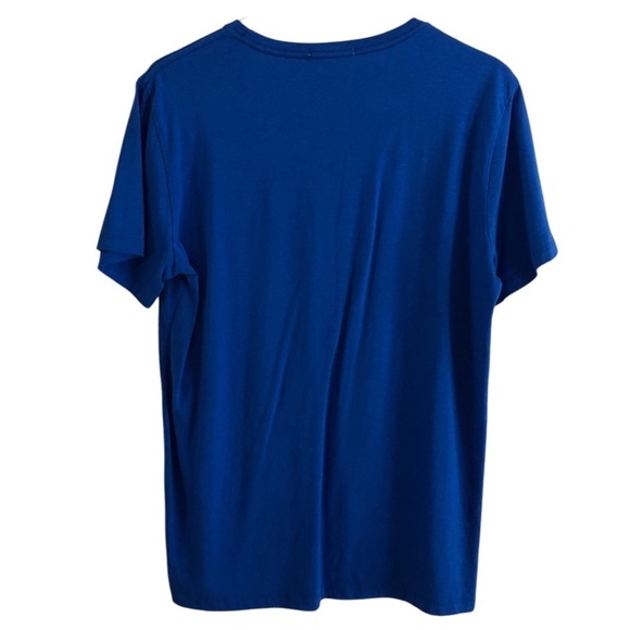 Marine Layer Mens Solid Blue Short Sleeve T-Shirt Medium - Picture 2 of 6